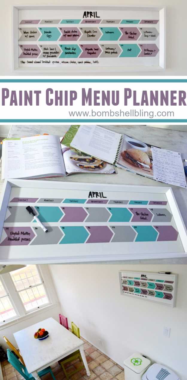Paint Chips Menu Planner