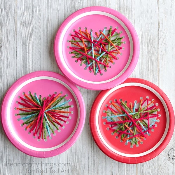 Paper Plate Heart Weaving | 25+ Valentine Crafts for Kids