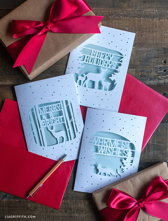 paper cut Christmas cards
