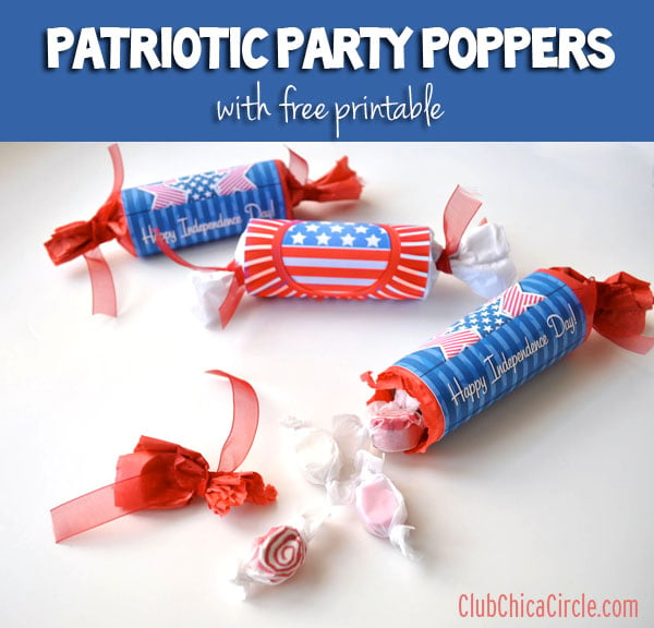 Patriotic Party Poppers | +25 4th of July Party Ideas