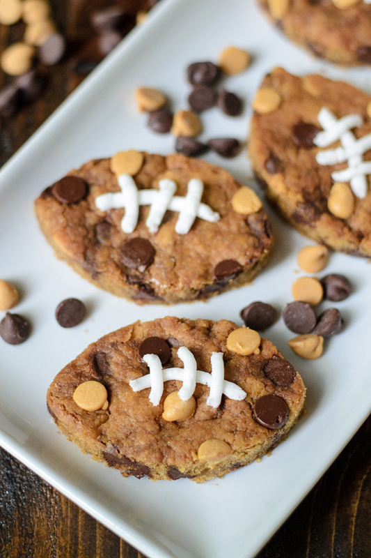 Peanut Butter Football Blondies | 25+ Game Day Desserts