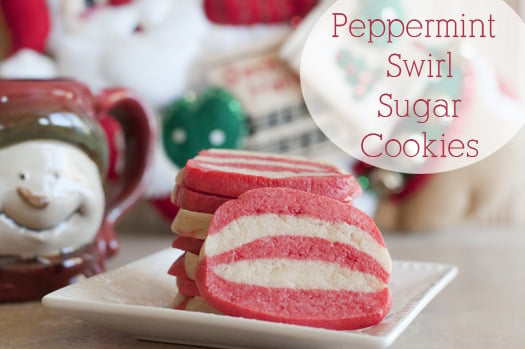 Peppermint swirl sugar cookies | 25+ peppermint recipes