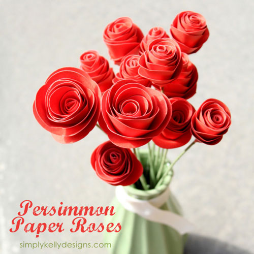 Persimmon Paper Roses | 25+ MORE Paper Flowers