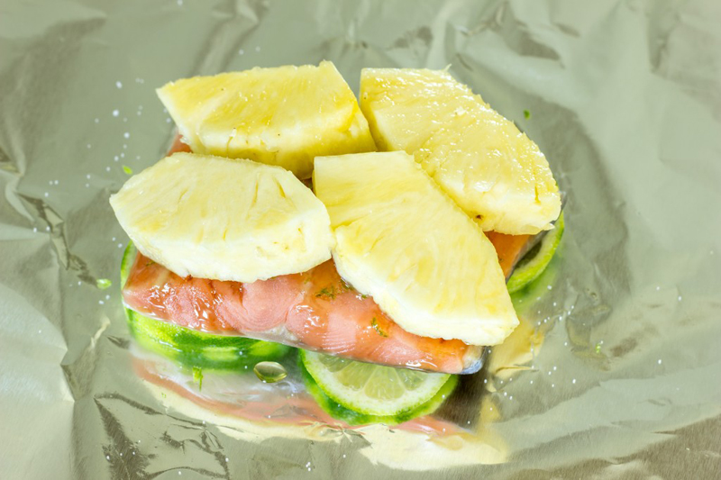 Pineapple Salmon Foil Packs | 25+ Pineapple Recipes
