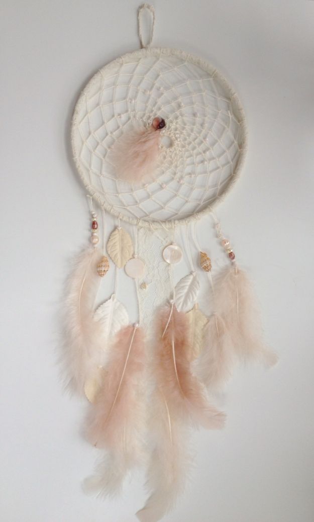 DIY Dream Catchers - Pink Feathery Dreamcatcher - How to Make a Dreamcatcher Step by Step Tutorial - Easy Ideas for Dream Catcher for Kids Room - Make a Mobile, Moon Designs, Pattern Ideas, Boho Dreamcatcher With Sticks, Cool Wall Hangings for Teen Rooms - Cheap Home Decor Ideas on A Budget http://diyprojectsforteens.com/diy-dreamcatchers