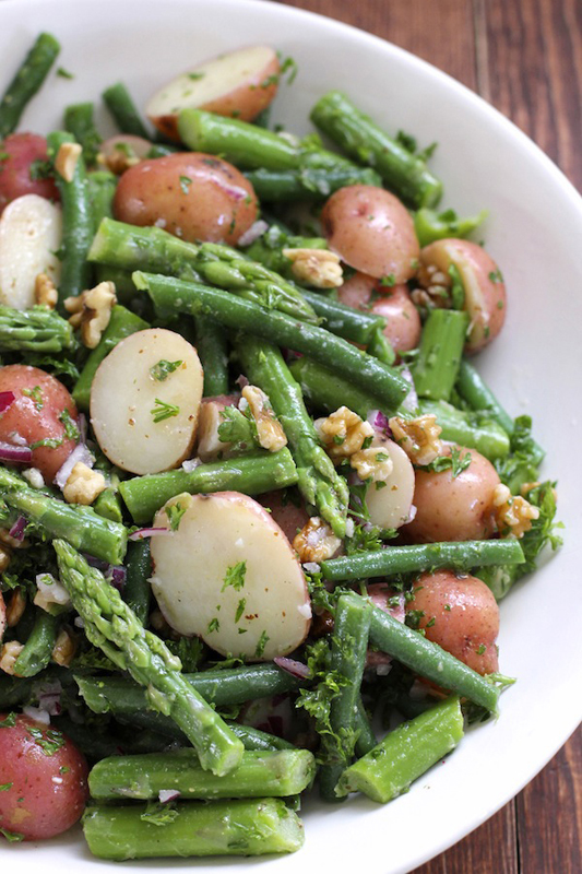 Potato Salad with Green Beens and Asparagus | 25+ Potato Side Dishes