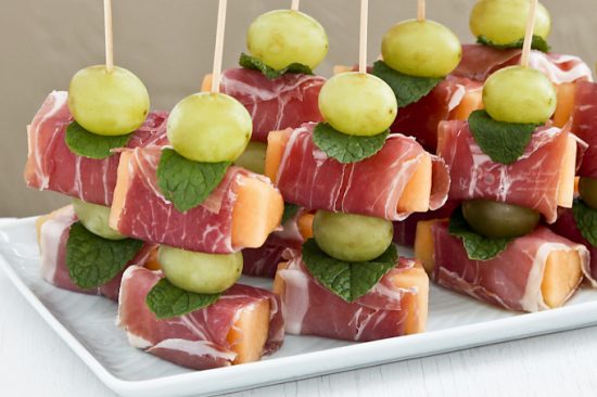 Prosciutto Wrapped Melon | 25+ Easy No Cook Appetizers