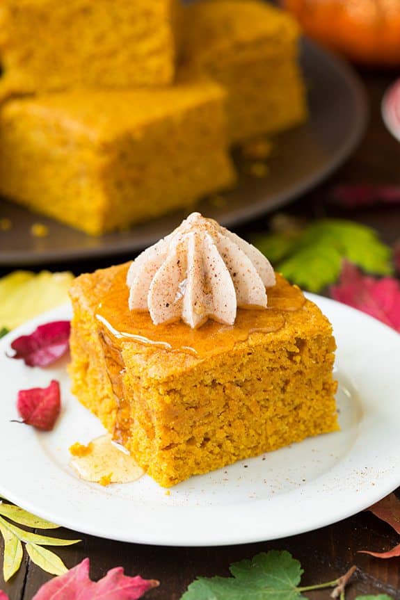 Pumpkin Cornbread with Cinnamon Honey Butter | 25+ Savory Pumpkin Recipes