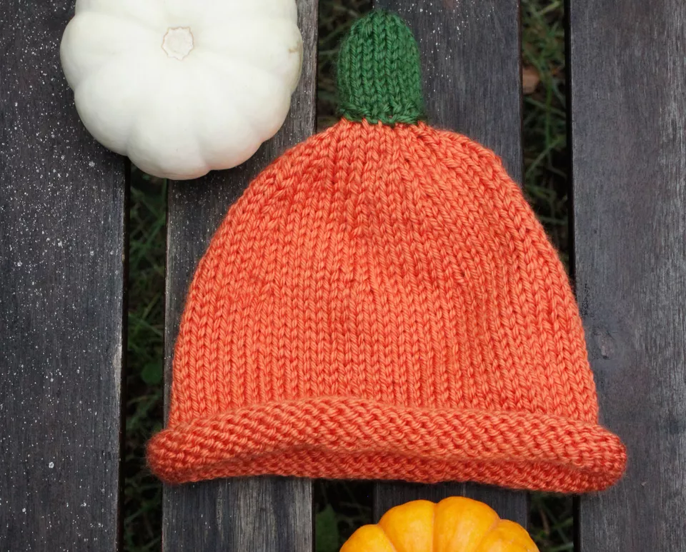 Knit Baby Pumpkin Hat Pattern