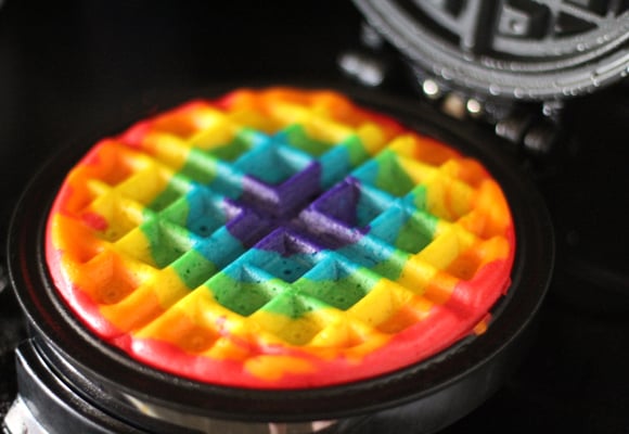 Rainbow Waffles | 25+ Rainbow crafts, food and more
