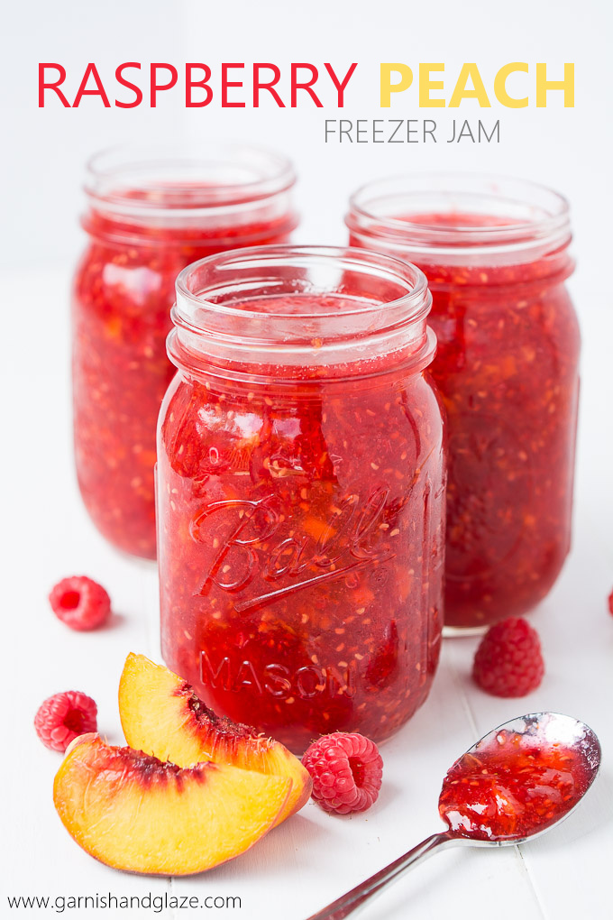 Raspberry Peach Freezer Jam | 25+ Peach recipes