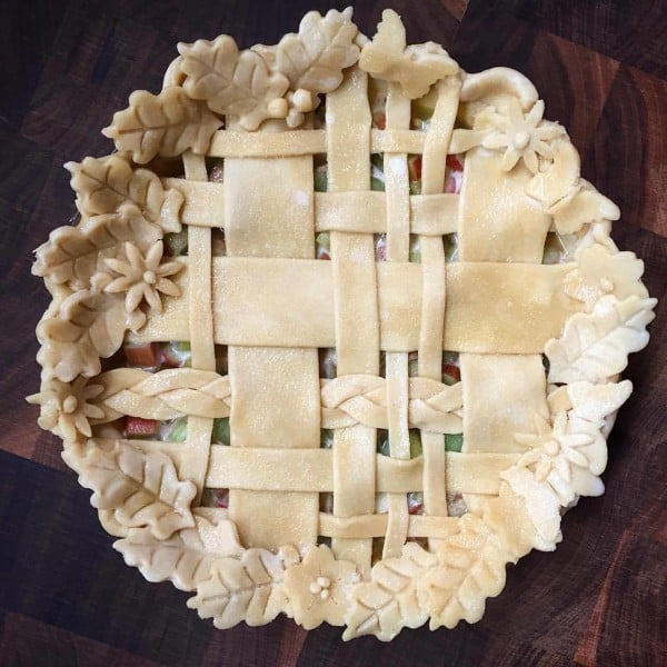 Rhubarb Custard Pie | 25+ Decorative Pie Crust Ideas