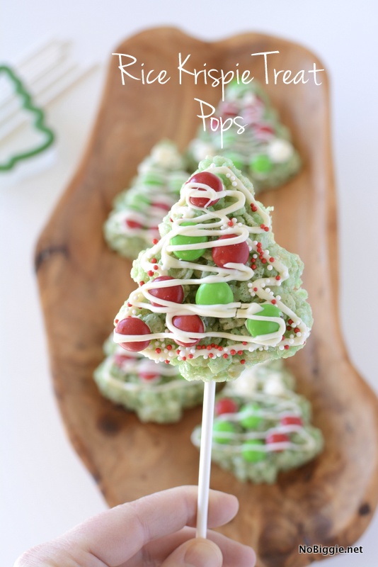 Rice Krispie Treat Pops | 25+ Grinch crafts and cute treats