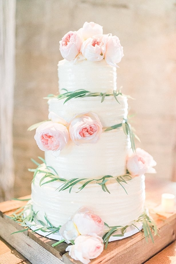 Romantic Floral Wedding Cake - Hello Blue Photography 
