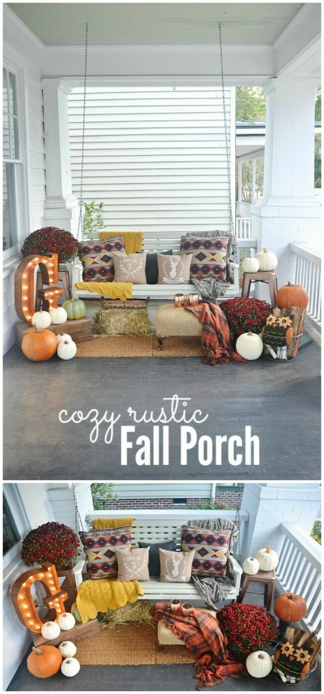 Rustic Fall Front Porch 20 Amazing DIY Fall Porch Decor Ideas