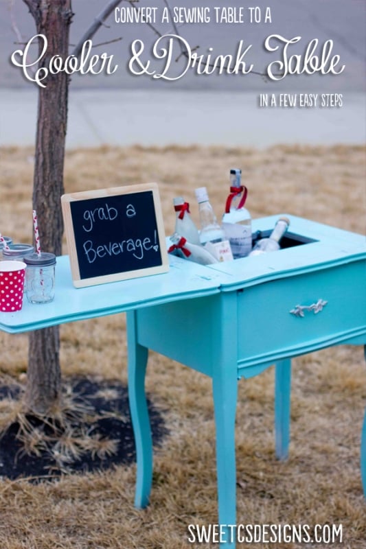 Sewing Table Turned Cooler