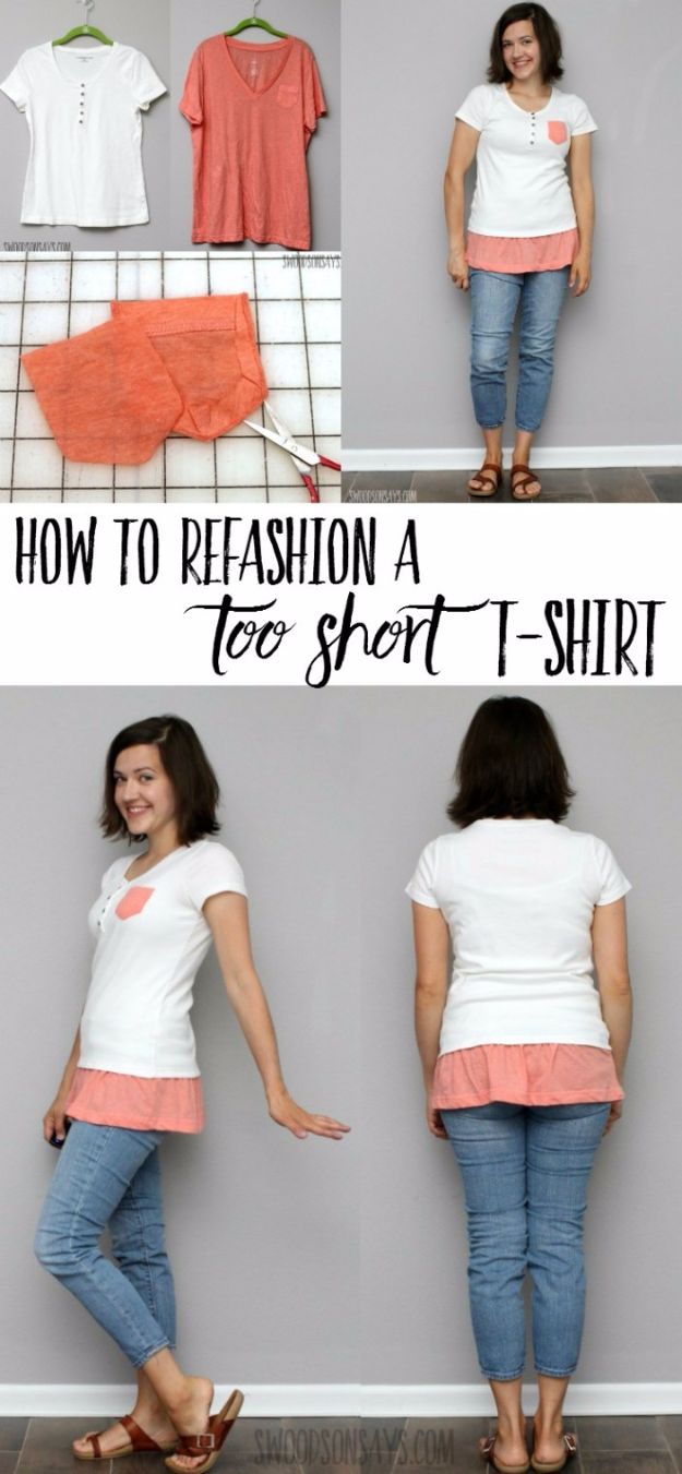 T-Shirt Makeovers - Simple T-Shirt Refashion - Fun Upcycle Ideas for Tees - How To Make Simple Awesome Summer Style Projects - Cute Sleeve and Neckline Ideas - Cheap and Easy Ways To Upcycle Tshirts for Fun Clothes and Fashion - Quick Projects for Teens and Teenagers on A Budget http://diyprojectsforteens.com/t-shirt-makeovers