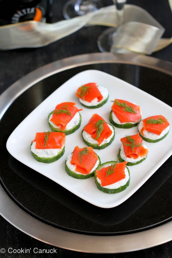 Smoked Salmon Cucumber | 25+ Easy No Cook Appetizers