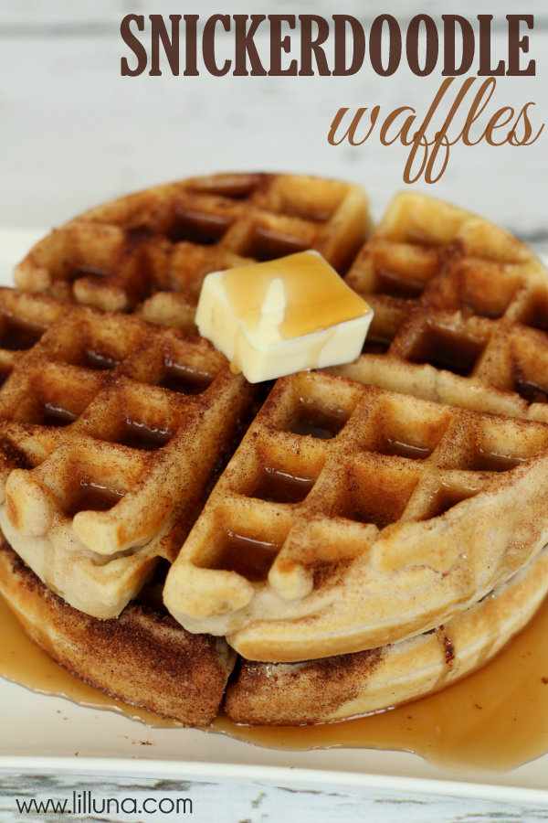 Snickerdoodle waffles | 25+ Waffle Recipes