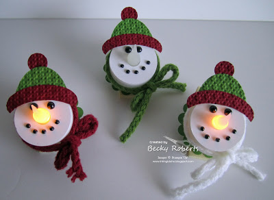 Snowman Tea Lights - 25+ snowman crafts and fun food ideas - NoBiggie.net