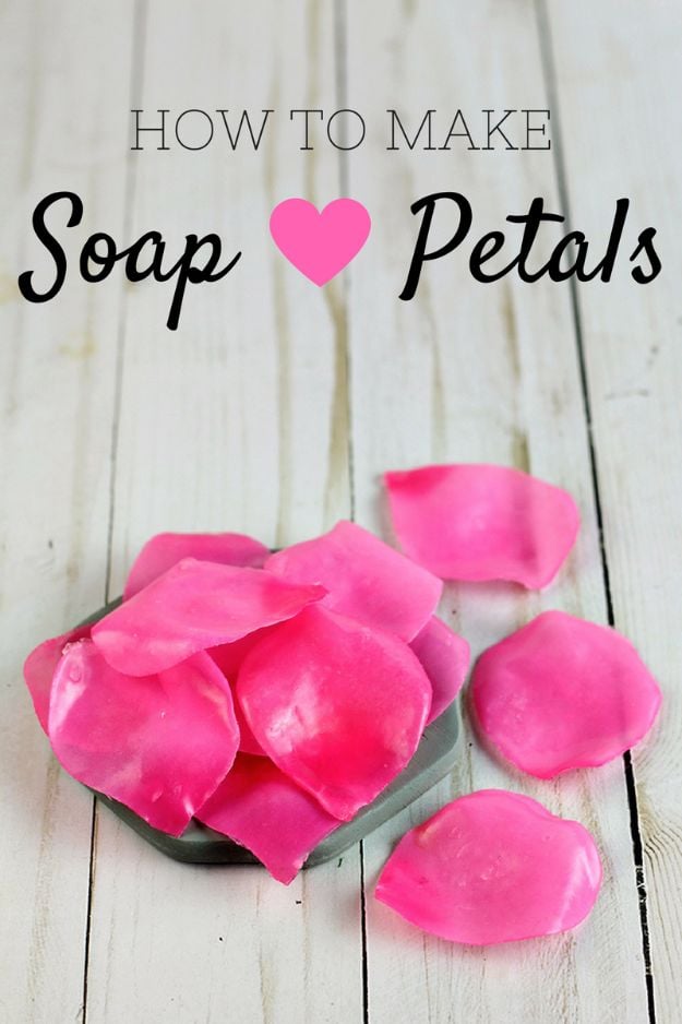 Soap Recipes DIY - Soap Petals - DIY Soap Recipe Ideas - Best Soap Tutorials for Soap Making Without Lye - Easy Cold Process Melt and Pour Tips for Beginners - Crockpot, Essential Oils, Homemade Natural Soaps and Products - Creative Crafts and DIY for Teens, Kids and Adults http://diyprojectsforteens.com/cool-soap-recipes