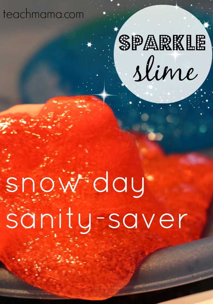 Snow Day Sparkle Slime | 25+ Indoor Winter Activities for Kids