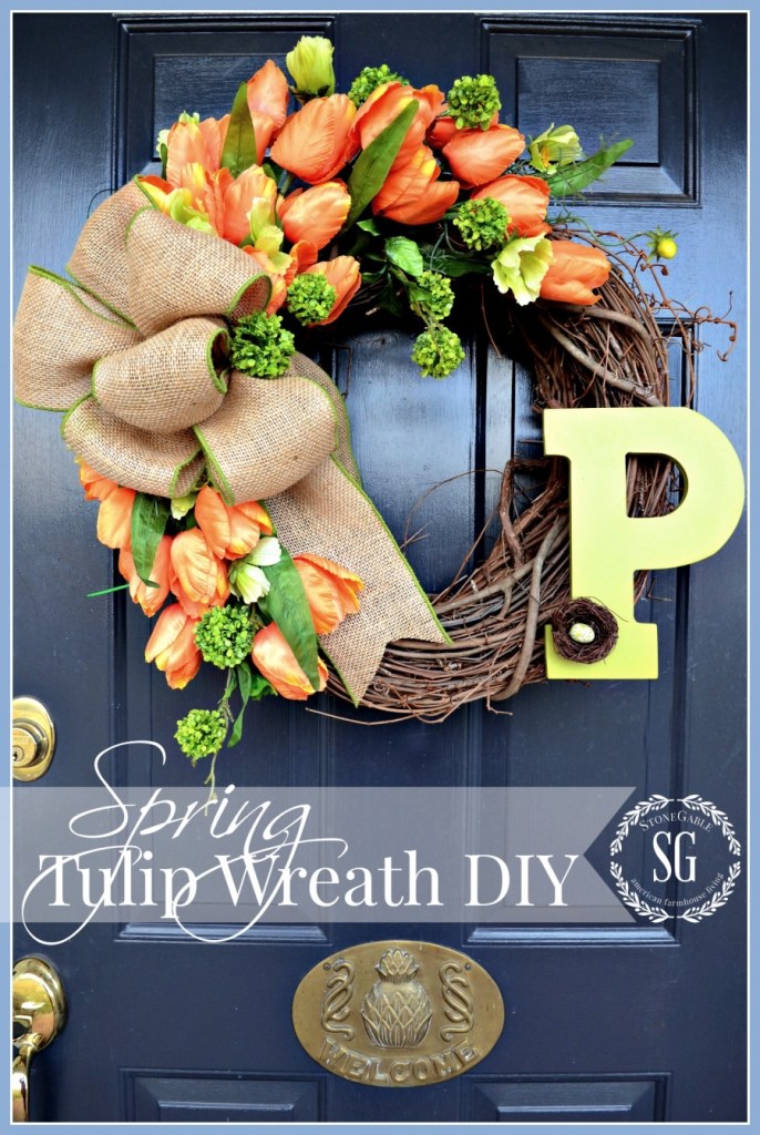 Spring Tulip Wreath DIY | 25+ Spring wreaths