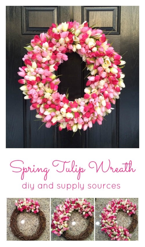 DIY Spring Tulip Wreath | 25+ Spring wreaths