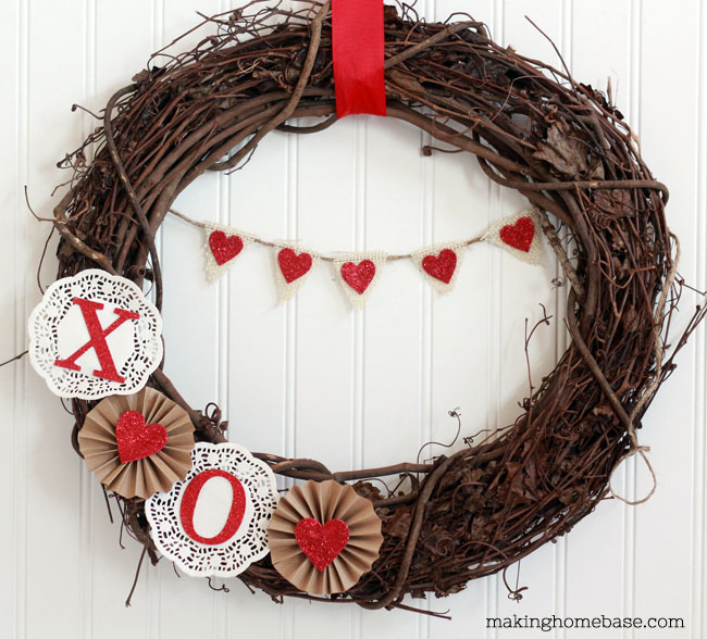 Sweet Valentine's day wreath