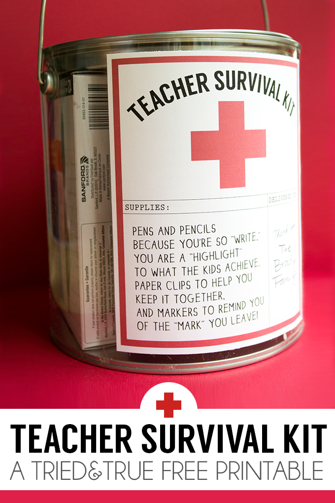 Teacher Survival Kit | 25+ teacher appreciation week ideas