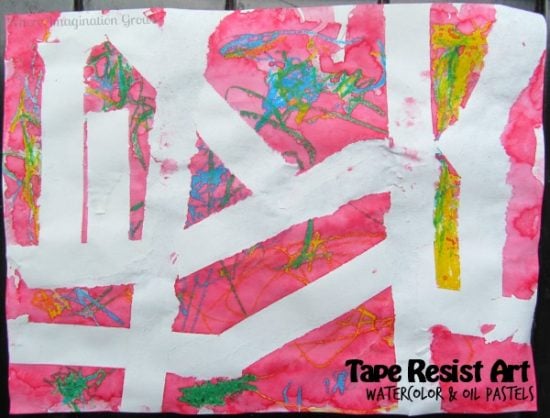 Tape Resist Art | 25+ Boredom Busters