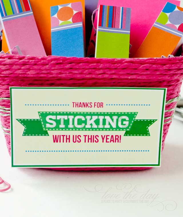 Thanks For Sticking With Us This Year | 25+ teacher appreciation week ideas