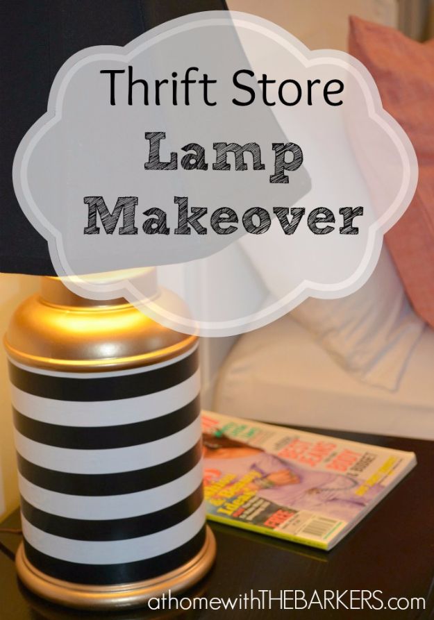 Mod Podge Crafts - Thrift Store Lamp Makeover - DIY Modge Podge Ideas On Wood, Glass, Canvases, Fabric, Paper and Mason Jars - How To Make Pictures, Home Decor, Easy Craft Ideas and DIY Wall Art for Beginners - Cute, Cheap Crafty Homemade Gifts for Christmas and Birthday Presents http://diyjoy.com/mod-podge-crafts