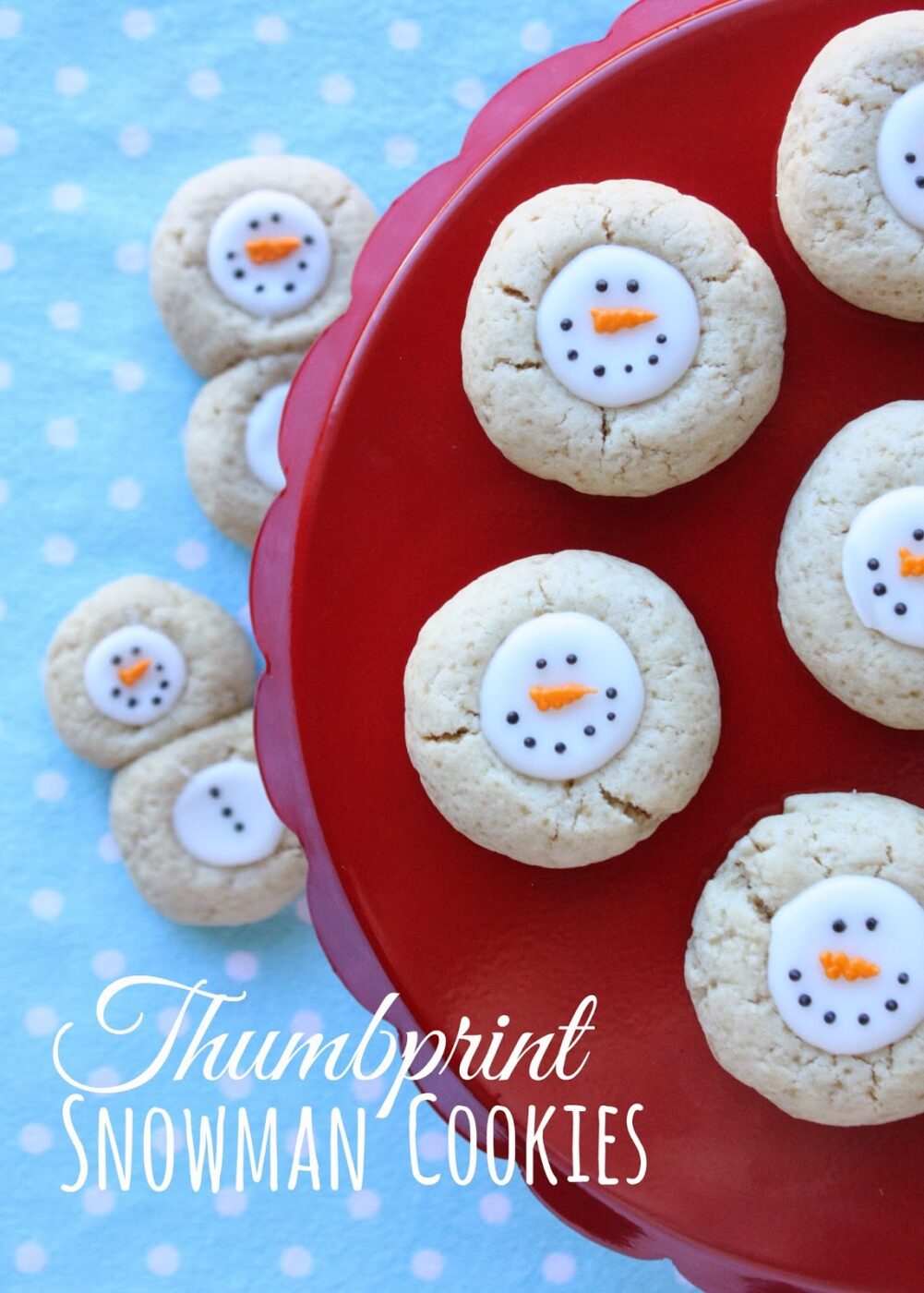 Thumbprint snowman cookies | 25+ Christmas Cookie Exchange Recipes