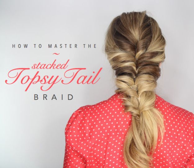 Easy Braids With Tutorials - Topsy Tail Braid - Cute Braiding Tutorials for Teens, Girls and Women - Easy Step by Step Braid Ideas - Quick Hairstyles for School - Creative Braids for Teenagers - Tutorial and Instructions for Hair Braiding http://diyprojectsforteens.com/easy-braids-tutorials