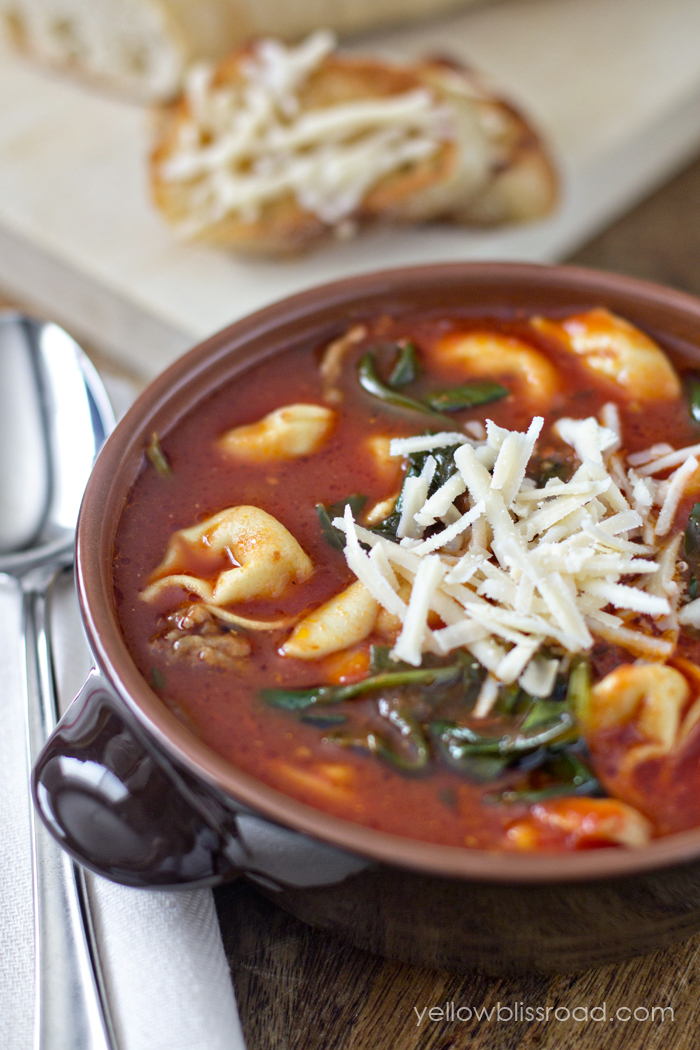 Tortellini soup with Italian sausage spinach | 25+ delicious soup recipes