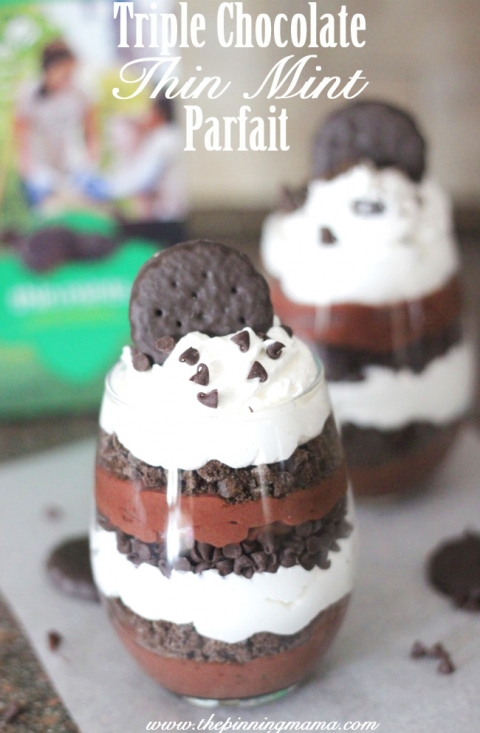 Triple Chocolate Thin Mint Parfait | 25+ Girl Scout Cookie Recipes