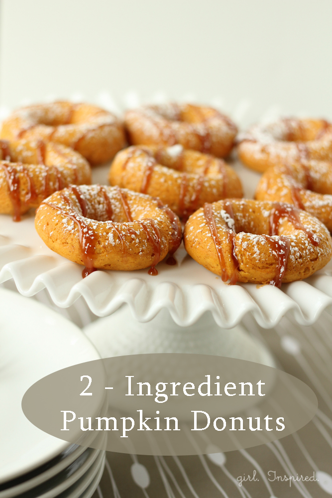 Two Ingredient Pumpkin Donuts | 25+ Two Ingredient Recipes
