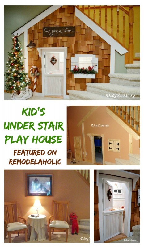 Under Stairs Playhouse With Cedar Shake Shingles
