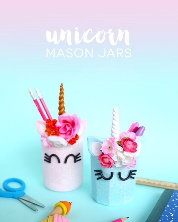 DIY Ideas With Unicorns - Unicorn Mason Jars - Cute and Easy DIY Projects for Unicorn Lovers - Wall and Home Decor Projects, Things To Make and Sell on Etsy - Quick Gifts to Make for Friends and Family - Homemade No Sew Projects and Pillows - Fun Jewelry, Desk Decor Cool Clothes and Accessories http://diyprojectsforteens.com/diy-ideas-unicorns