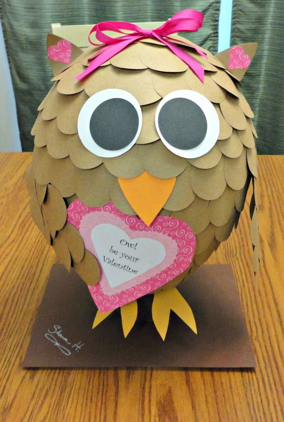 Valentine Owl | 25+ Valentine Boxes for Girls
