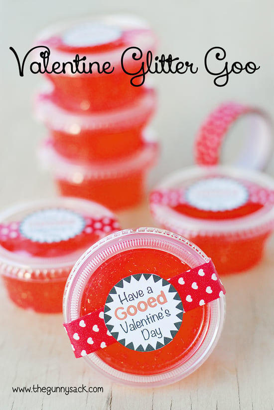 Valentine's glitter goo - 25+ Creative Classroom Valentines - NoBiggie.net