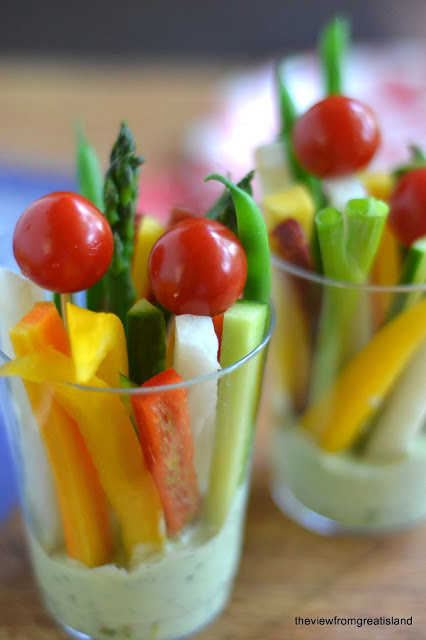 Veggie Dip Cups | 25+ Easy No Cook Appetizers