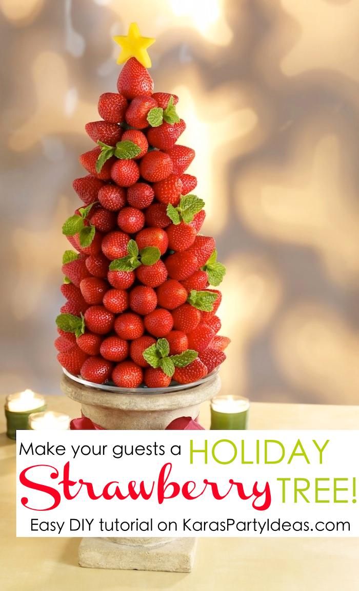 Very Berry Holiday Strawberry Tree | +25 Healthy Holiday Snacks