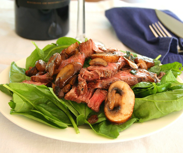 Warm Steak and Mushroom Salad | 25+ High Protein Recipes