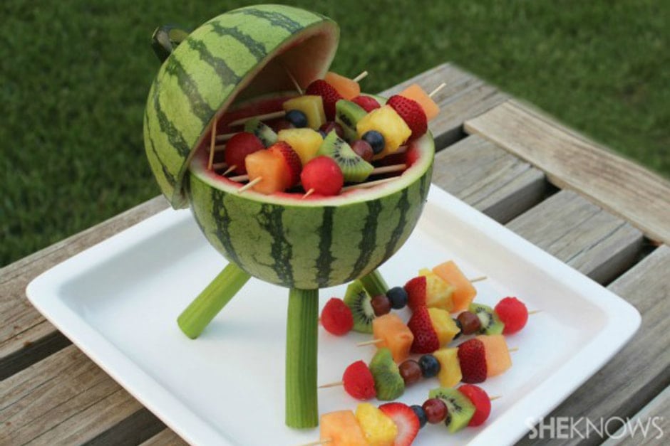 Watermelon Grill | 20+ Cute Fruit & Veggie Trays