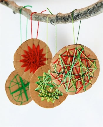 Woven Cardboard Ornaments | 25+ MORE Ornaments Kids Can Make