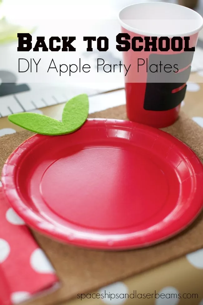 Back to School DIY Apple Party Plates