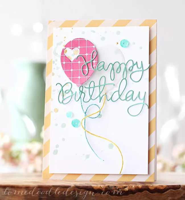 paper balloon birthday card