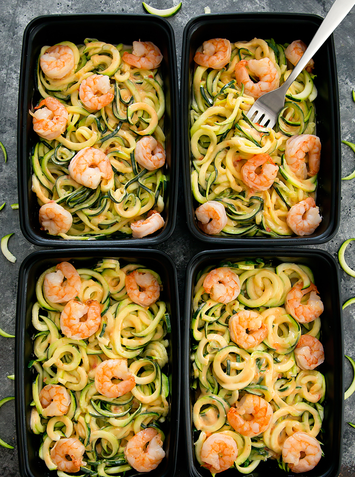 bang bang zucchini noodles meal prep | 25+ healthy meal prep ideas